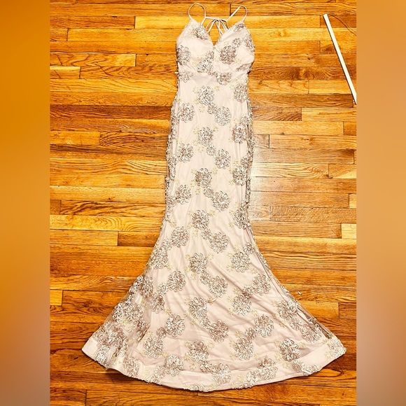 Blush Floral Mermaid Dress - Picture 1 of 5